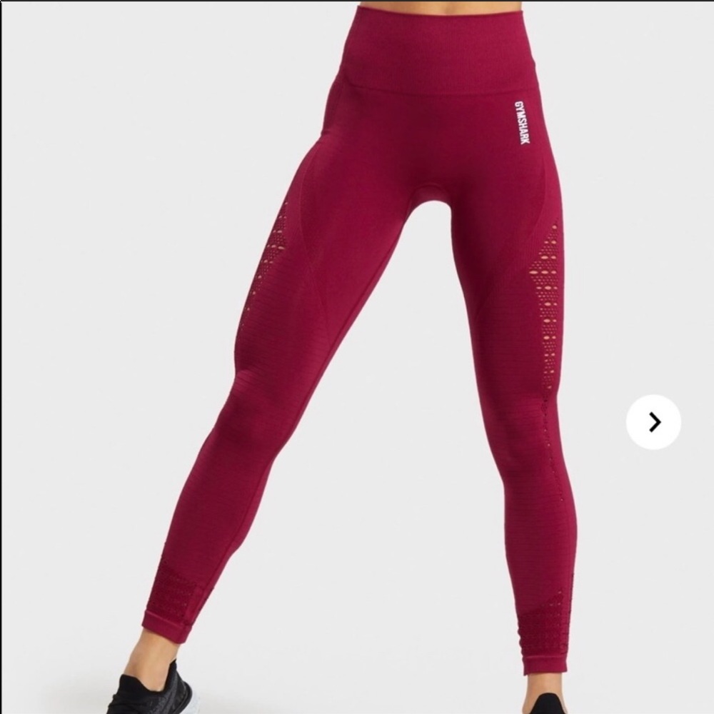 Gymshark energy seamless leggings, size small, red